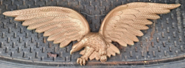 Vintage Sexton Gold Bald Eagle Wall Plaque Decor Wingspan Cast Metal - £58.67 GBP
