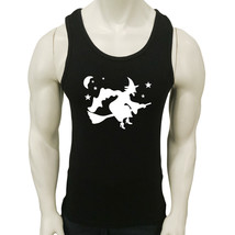 NWT HALLOWEEN FLYING WITCH NIGHT SCARY DARK HORROR MEN&#39;S TANK TOP SIZE S... - $14.99