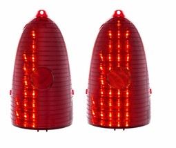 United Pacific One-Piece Style Sequential LED Tail Light Set 1955 Bel Air - £127.58 GBP