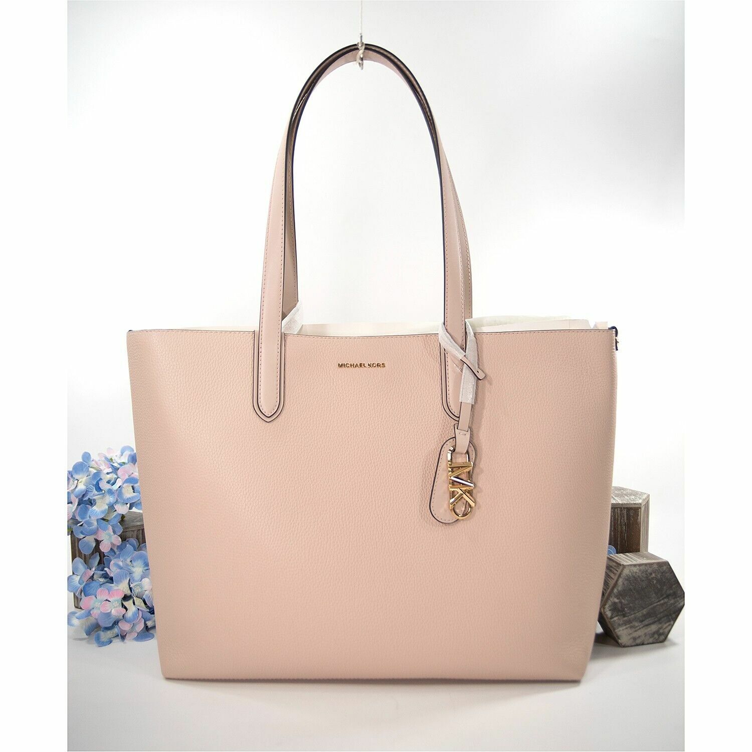 Michael Kors Soft Pink Leather Eliza XL Extra Large Tote Bag NWOT - $192.56
