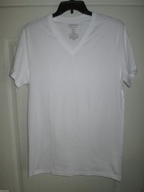 Nordstrom “Men’S Shop” Trim Fit V-Neck Stretch Cotton T-Shirt White Xl UPC81 - £5.80 GBP