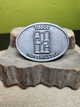 James River Tissue Papermakers Metal Employee Belt Buckle  VTG USA - $37.48 CAD