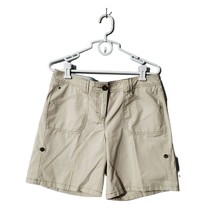 Tommy Hilfiger Shorts Women&#39;s Size 10 Khaki Front and Back Pockets 100% ... - $19.59