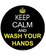 Keep Calm and Wash Your Hands Novelty Metal Circle Sign 12&quot; Wall Decor - DS - £17.54 GBP