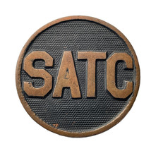 WWI USA SATC Collar Disc Screw Back Disk Student Army Training Corps - £19.24 GBP