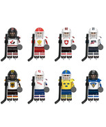 National Ice Hockey Team American Ice Hockey Players 8pcs Minifigures Bl... - $24.33 CAD