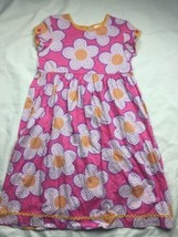 Girls Hanna Andersson Size 140 10 Years Pink Orange Dots Floral Play Dress - $15.12