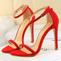 R fashion women 11cm 8cm stripper high heels sandals suede open toe stiletto nude heels thumb200