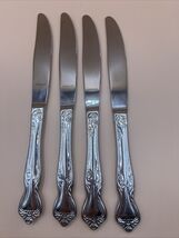 Oneida AZALEA Stainless Floral Glossy Dinner Knives Solid Handle 9.25” S... - $15.83