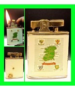 Unique Vintage Canary Musical Petrol Lighter w/ Map of Ireland FULLY FUN... - £78.89 GBP