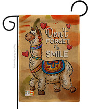 Don&#39;t Forget to Smile Burlap - Impressions Decorative Garden Flag G135092-DB - £18.20 GBP