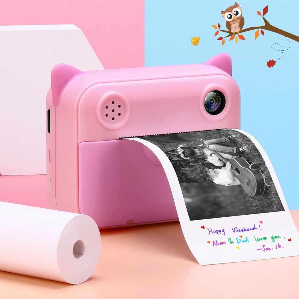 D instant print camera child photo camera digital 2 4 inch screen children s camera toy thumb200