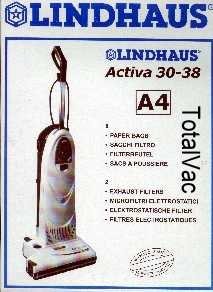 Lindhaus Activa A4 Vacuum Cleaner Bags 30-38 - $29.57