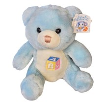 Main Joy NWT Blue Teddy Bear Rattle Baby Boy White ABC Blocks Kmart Plush - $96.65