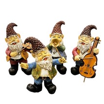 4 Elf Gnome Figurines Musicians Band WMG 2010 8&quot; - £30.43 GBP