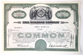 Vintage Stock Certificate- ERIE RAILROAD COMPANY (NEW YORK) 1952 - £9.25 GBP