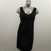 Old Navy Sleeveless Maternity Dress Size Medium Black Polyester Blend Back Zip - £9.35 GBP