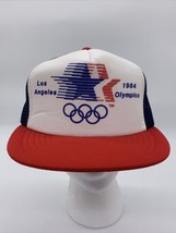 Vintage 1984 80s USA Olympics LA Los Angeles Mesh Trucker Snapback Cap Hat - £21.66 GBP