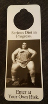 Nos Vintage 1990s Novelty Door Hanger Serious Diet In Progress Enter At Own Risk - £4.55 GBP