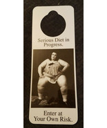 NOS Vintage 1990s Novelty Door Hanger Serious Diet In Progress ENTER AT ... - $5.89