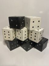 SET of 8 Large Wooden Dice Yardzee Yahtzee Yard Game Lawn Giant Big Rust... - $16.90