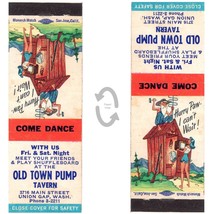 Vintage Matchbook Cover Old Town Pump Tavern bar Union Gap WA 1950s hillbilly - $12.86