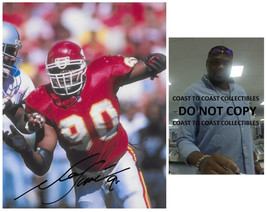 Neil Smith signed Kansas City Chiefs football 8x10 photo COA proof autographed - £62.27 GBP