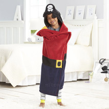 NWT Pirate Hooded Microplush Throw Warm Cozy Supersoft 50&quot;x32&quot; Kids Blanket - £31.59 GBP