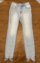 We The Free Jeans Womens Size 27 Stove Pipe Tapered Ankle Light Wash Fra... - $22.77