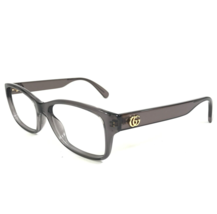 Gucci Eyeglasses Frames GG0716O 003 Clear Grey Gold Square Full Rim 53-16-140 - £104.45 GBP