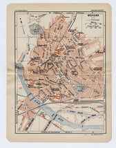1926 Original Vintage City Map Of Beziers / Languedoc / France - £17.13 GBP