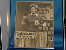 I Love Lucy Picture With Frame Lucy Does A Tv Commercial Vitameatavegamin - £5.44 GBP