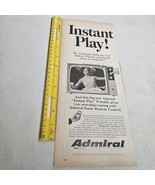 Admiral television instant play portable sonar remote Vintage Print Ad V... - $10.98