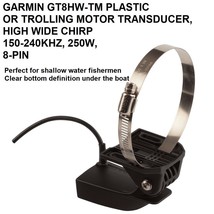 GARMIN GT8HW-TM PLASTIC, TM OR TROLLING MOTOR TRANSDUCER, HIGH WIDE CHIRP - $149.99