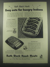 1952 Rath Black Hawk Meats Advertisement - recipe for Sausages &#39;n&#39; Spaghetti - £13.80 GBP