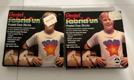 Pentel Fabricfun Pastel Dye Sticks Vintage Lot Of 2 Permanent Colorful Designs - £26.30 GBP
