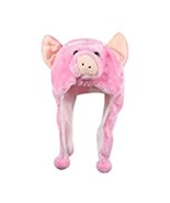 Plush Fun Animal Hats One Size Cap  100% Polyester with Fleece Lining Pi... - £8.74 GBP