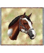 54x54 PAINT HORSE Tapestry Afghan Throw Blanket  - $54.45