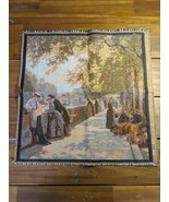 France Tapestry Tapisserie Walking Along A Forest Path 20&quot; X 20&quot; - $34.65