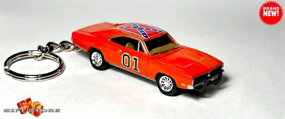 VERY RARE KEYCHAIN 69 DODGE CHARGER DUKES OF HAZZARD CUSTOM Ltd GREAT GIFT - $128.98