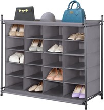 Storage Maniac (20-Cube Gray) Stackable Shoe Cubby Organizer, Free, Closet. - £38.40 GBP