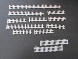 HO White Vinyl  Picket Fence Sections  3/4&quot;H   H7 - $2.61