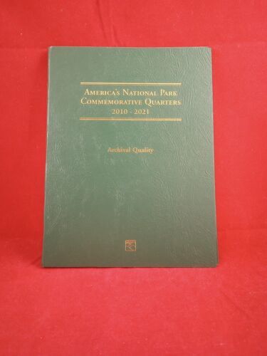 Littleton Green Coin Book Folder America's National Park Quarters 2010-2021 - $10.99