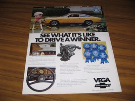 1973 Print Ad The &#39;73 Chevrolet Vega Chevy Drive a Winner - £7.39 GBP