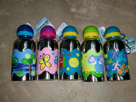 5qty Kids Water Bottles Namestar Eco-Friendly Stainless Steel NOS 12.5 oz - £20.04 GBP