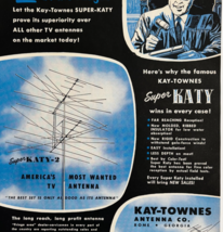 1954 Kay Townes Katy-2 Television Antenna Advertisement Vintage Electron... - $24.99