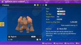 ✨ Shiny Regirock Hyper Trained Stellar Type Master Ball ✨ Jumbo Mark + Ribbons ✨ - $2.92