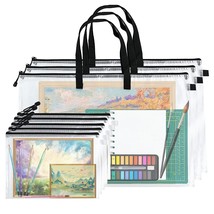 8 Pcs Art Portfolio Bags, 19 X 25 Inch Art Posters Organizer Art Supply Transpar - £32.38 GBP