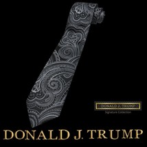 Donald J. Trump Signature Collection Necktie Tie Black Paisley NEW - $79.98