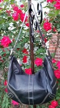 Coach D05S- 8A03 Black Leather Soho Shoulder Tassel Zip Bag, Excellent C... - $35.00